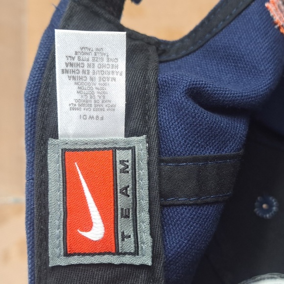 Nike Team Illinois University stitched logo blue & orange velcro tab canvas hat - Picture 9 of 9